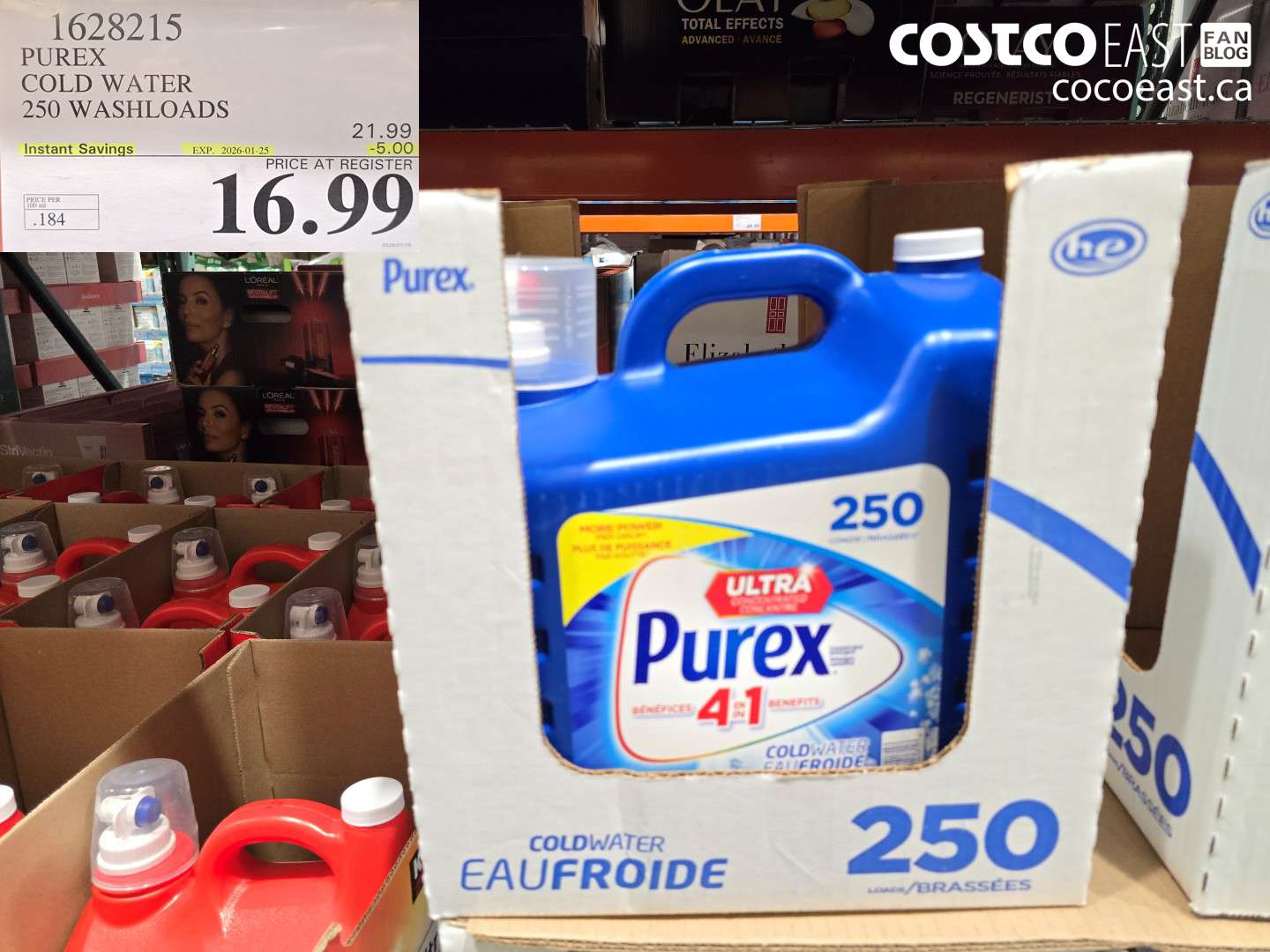 1628215 PUREX COLD WATER 250 washloads ($5.00 INSTANT SAVINGS EXPIRES ON 2026-01-25) $16.99
