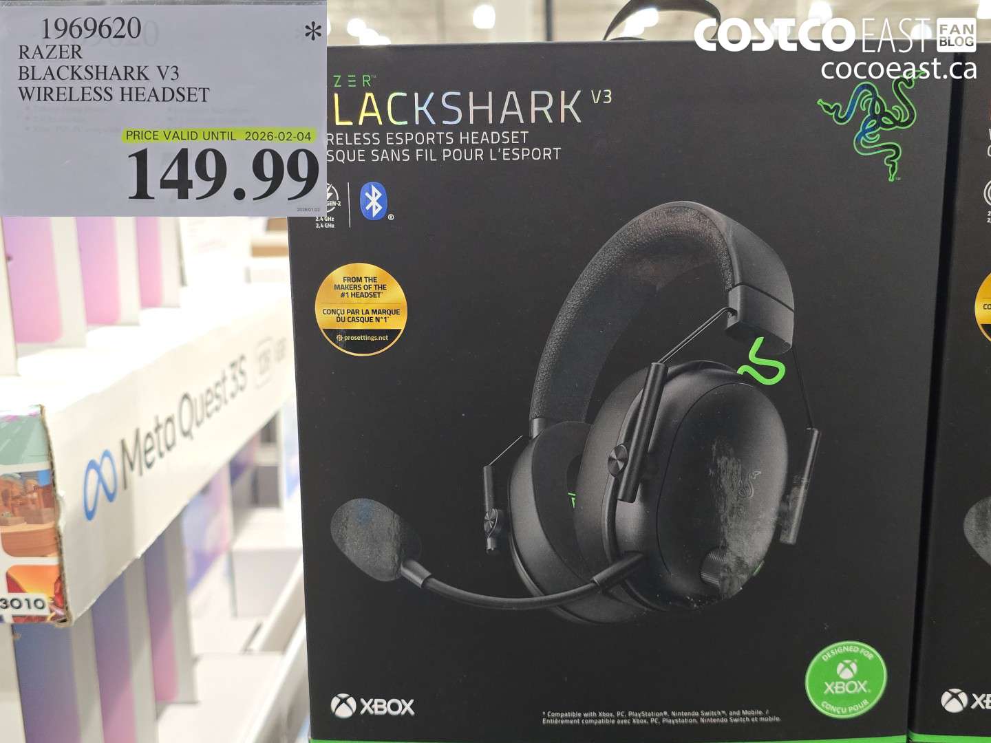 1969620 RAZER BLACKSHARK V3 WIRELESS HEADSET $149.99