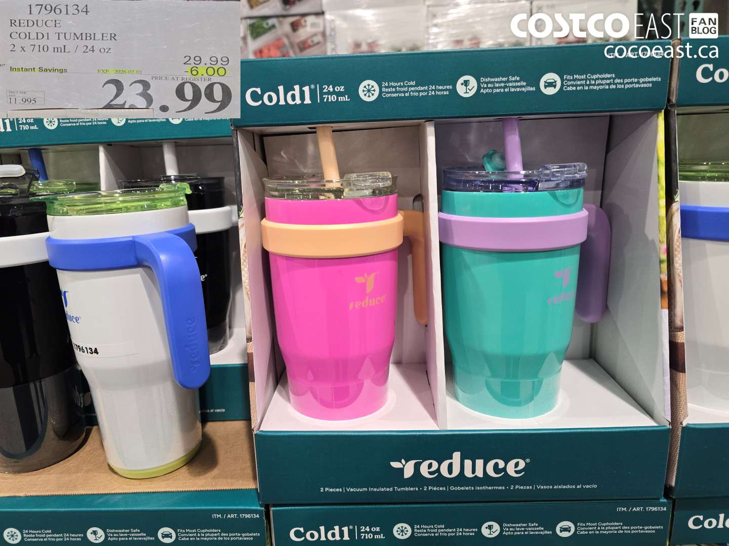 1796134 REDUCE COLD1 TUMBLER 2 x 710 mL / 24 OZ ($6.00 INSTANT SAVINGS EXPIRES ON 2026-02-01) $23.99