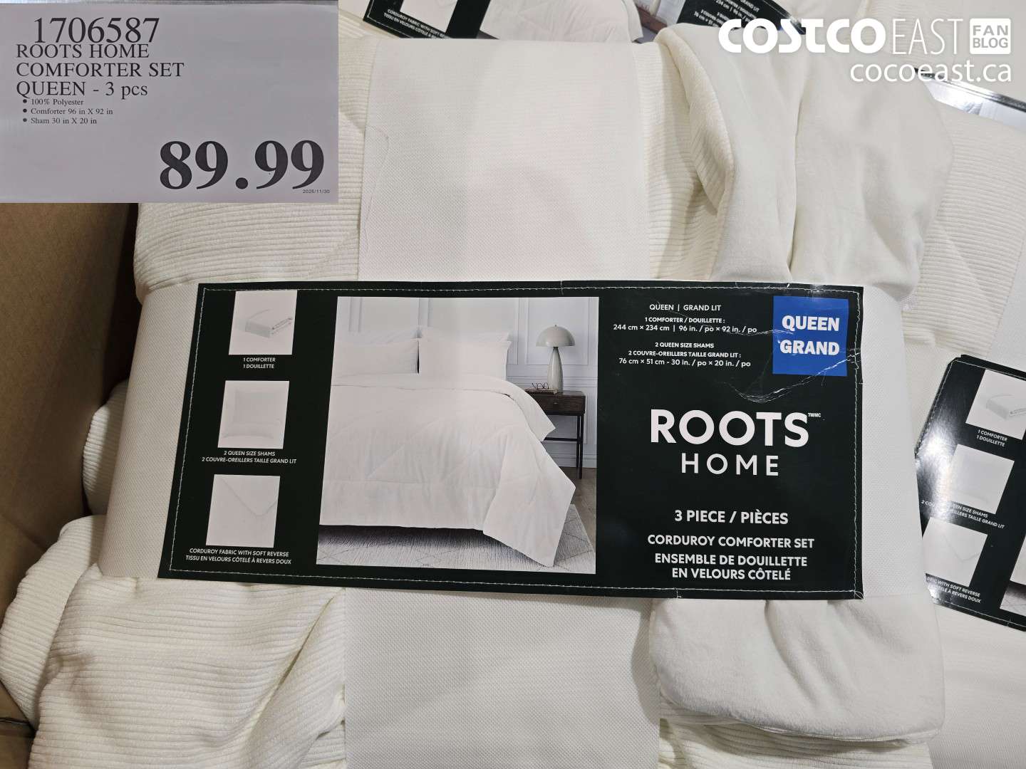 1706587 ROOTS HOME COMFORTER SET QUEEN - 3 pcs $89.99