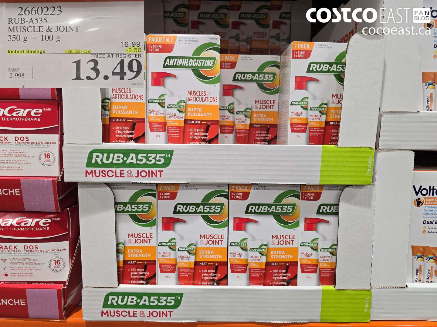 2660223 RUB-A535 MUSCLE & JOINT 350G + 100G ($3.50 INSTANT SAVINGS EXPIRES ON 2026-02-01) $13.49