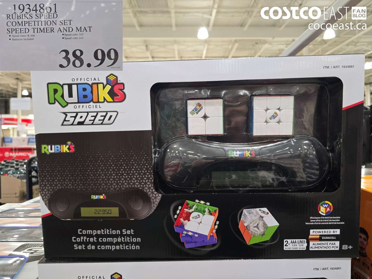 1934861 RUBIKS SPEED COMPETITION SET SPEED TIMER AND MAT $38.99