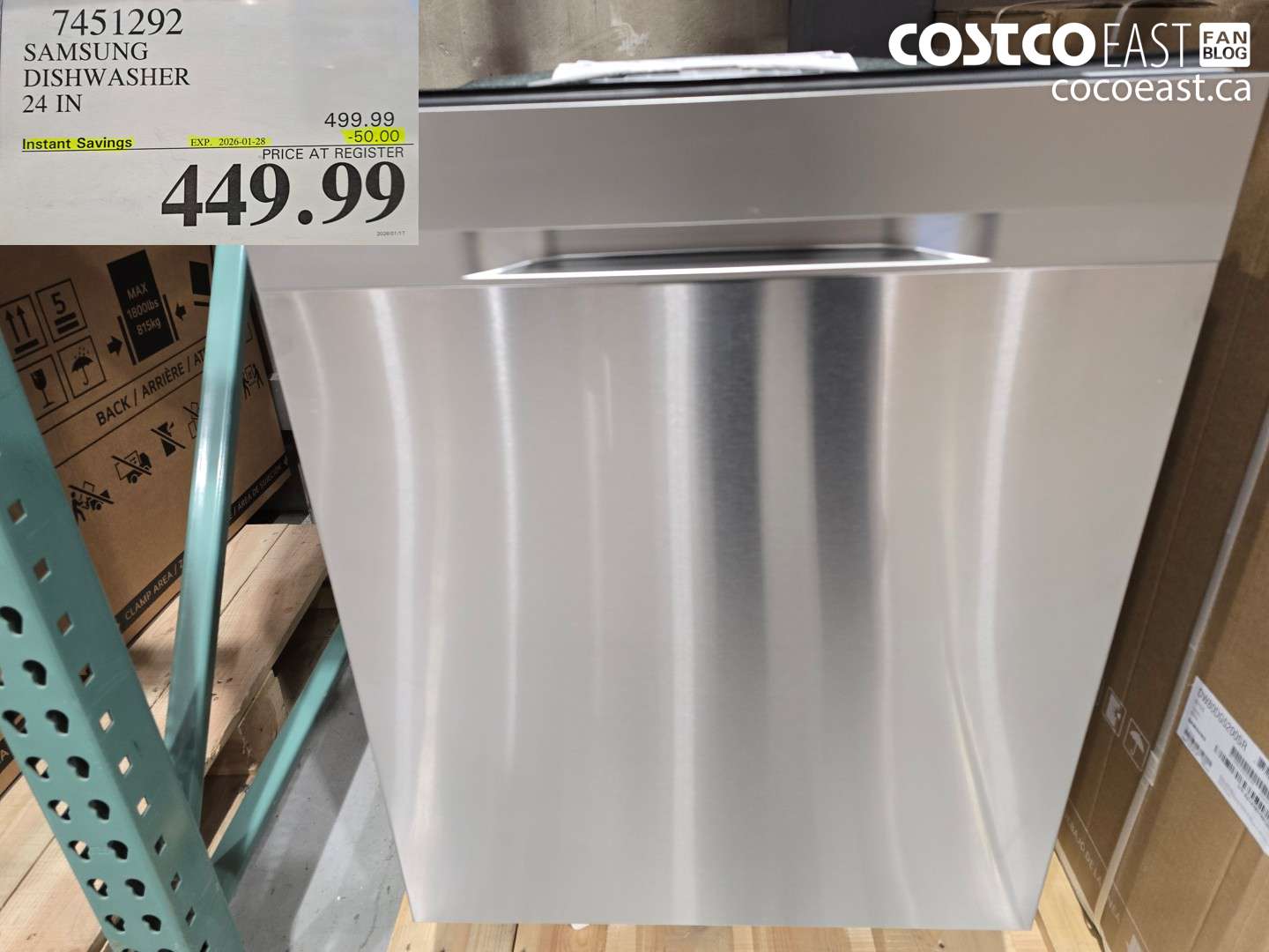 7451292 SAMSUNG DISHWASHER 24IN ($50.00 INSTANT SAVINGS EXPIRES ON 2026-01-28) $449.99