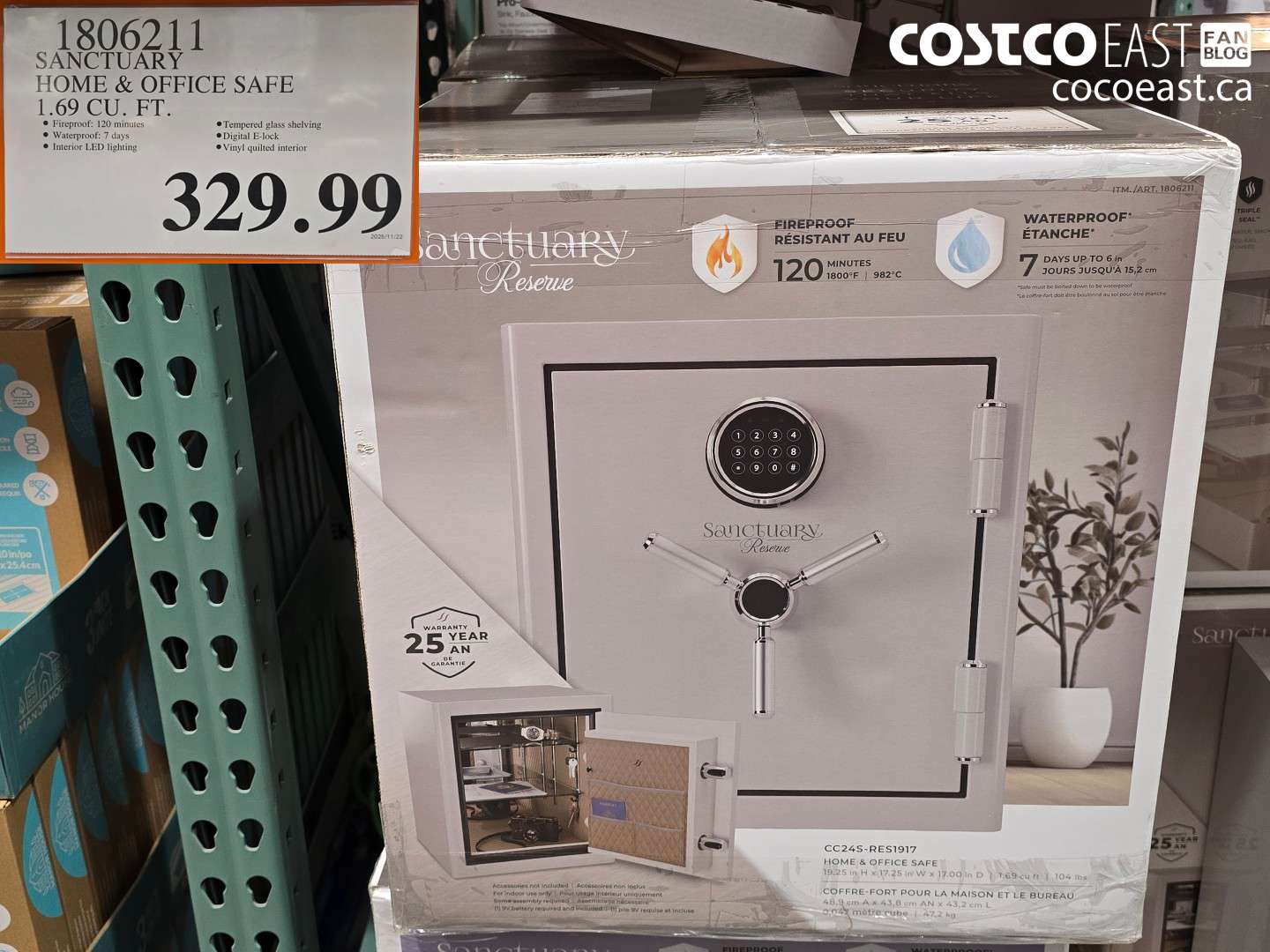 1806211 SANCTUARY HOME & OFFICE SAFE 1.69 CU. FT. $329.99