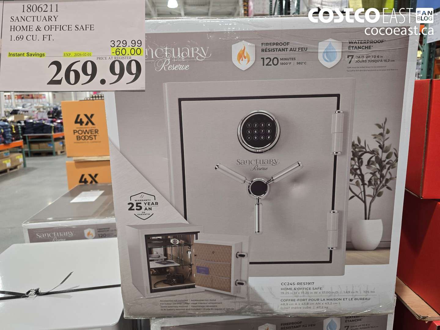 1806211 SANCTUARY HOME & OFFICE SAFE 1.69 CU. FT. ($60.00 INSTANT SAVINGS EXPIRES ON 2026-02-01) $269.99