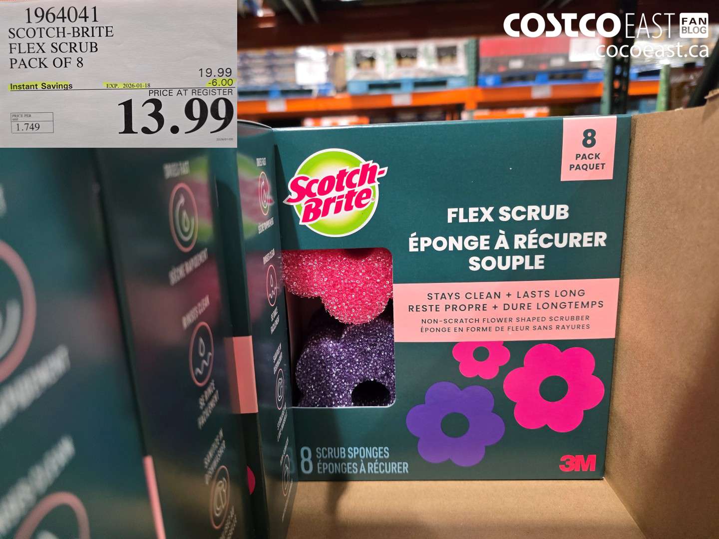 1964041 SCOTCH-BRITE FLEX SCRUB PACK OF 8 ($6.00 INSTANT SAVINGS EXPIRES ON 2026-01-18) $13.99