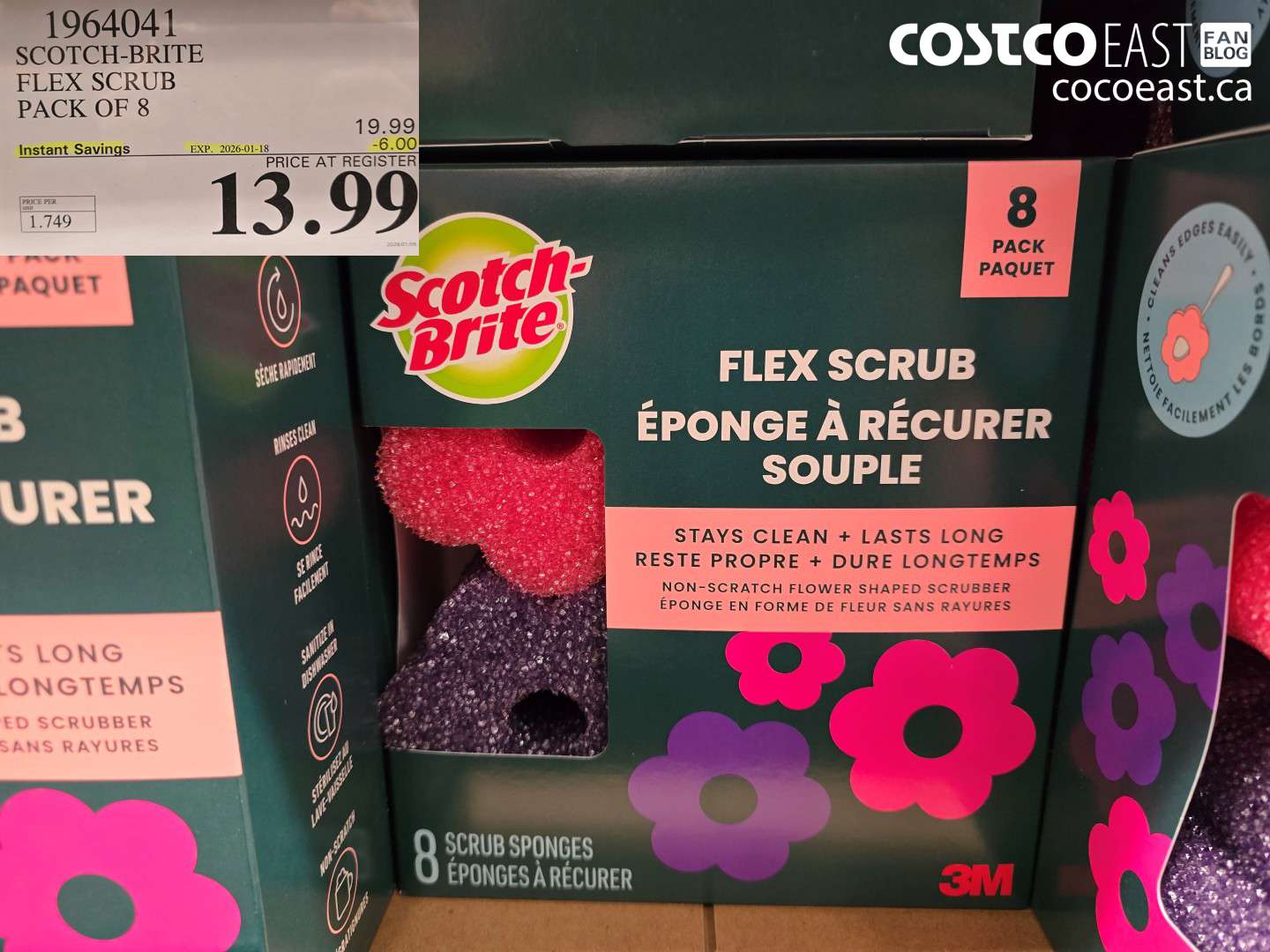 1964041 SCOTCH-BRITE FLEX SCRUB PACK OF 8 ($6.00 INSTANT SAVINGS EXPIRES ON 2026-01-18) $13.99