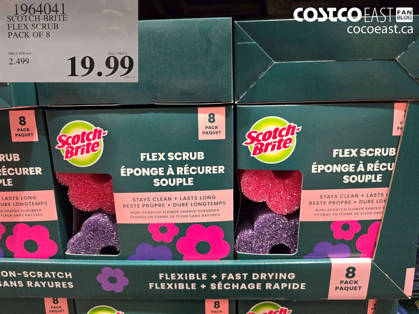 1964041 SCOTCH-BRITE FLEX SCRUB PACK OF 8 $19.99