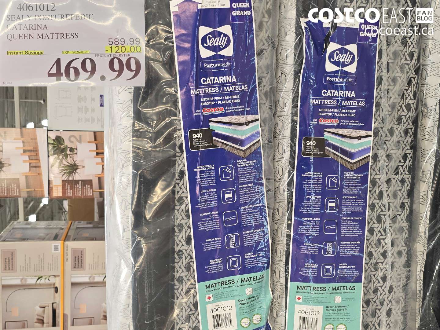 4061012 SEALY POSTUREPEDIC CATARINA QUEEN MATTRESS ($120.00 INSTANT SAVINGS EXPIRES ON 2026-01-18) $469.99