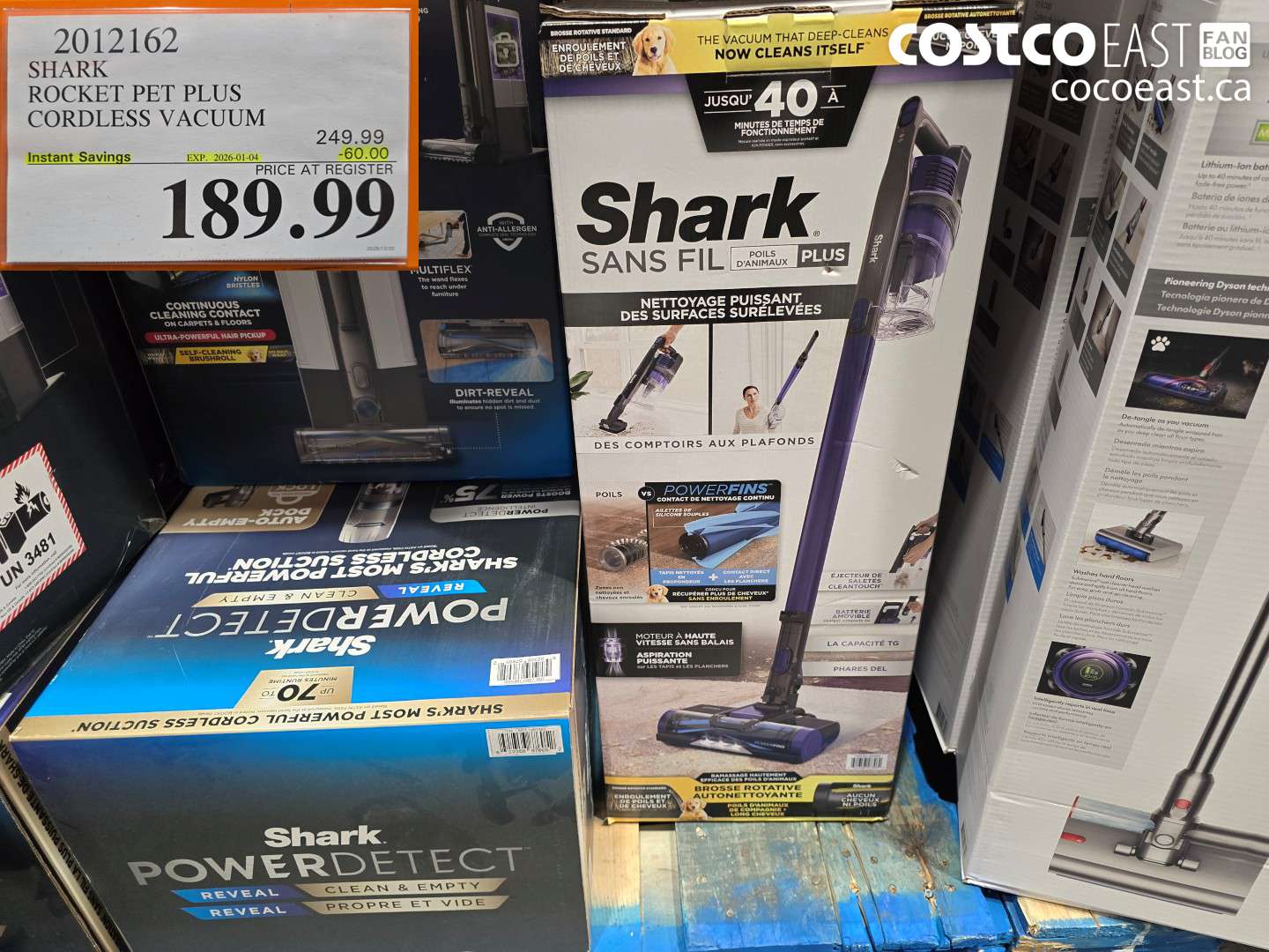 2012162 SHARK ROCKET PET PRO CORDLESS STICK VACUUM ($60.00 INSTANT SAVINGS EXPIRES ON 2026-01-04) $189.99