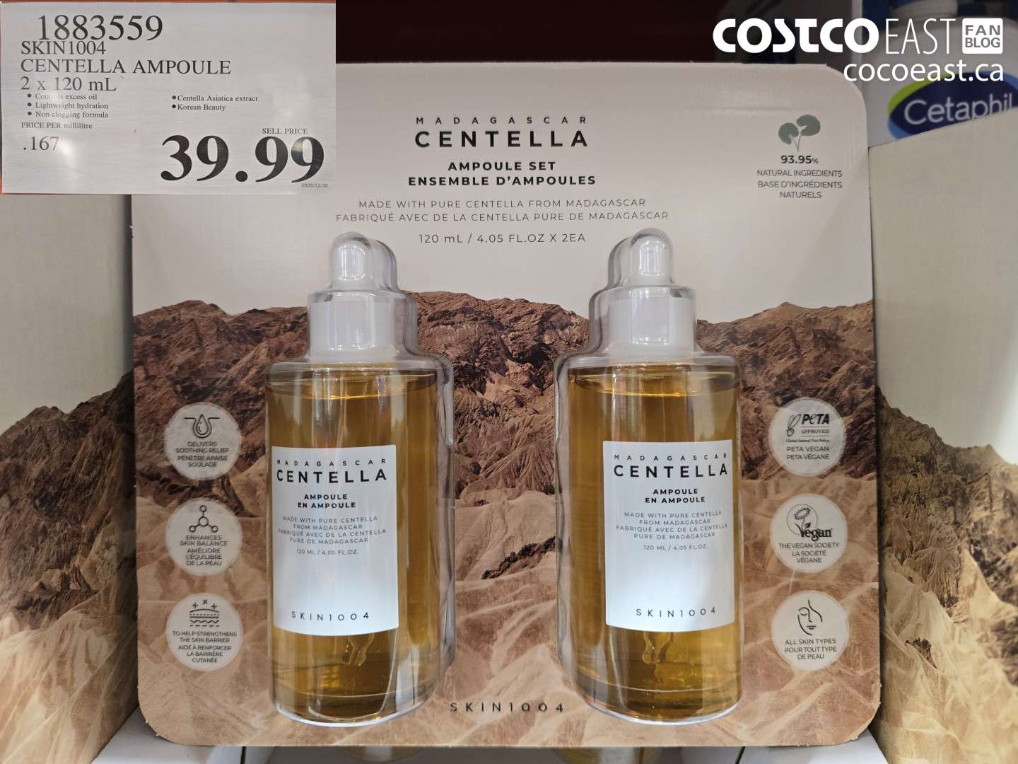 1883559 SKIN 1004 CENTELLA AMPOULE 2 x 120 mL $39.99