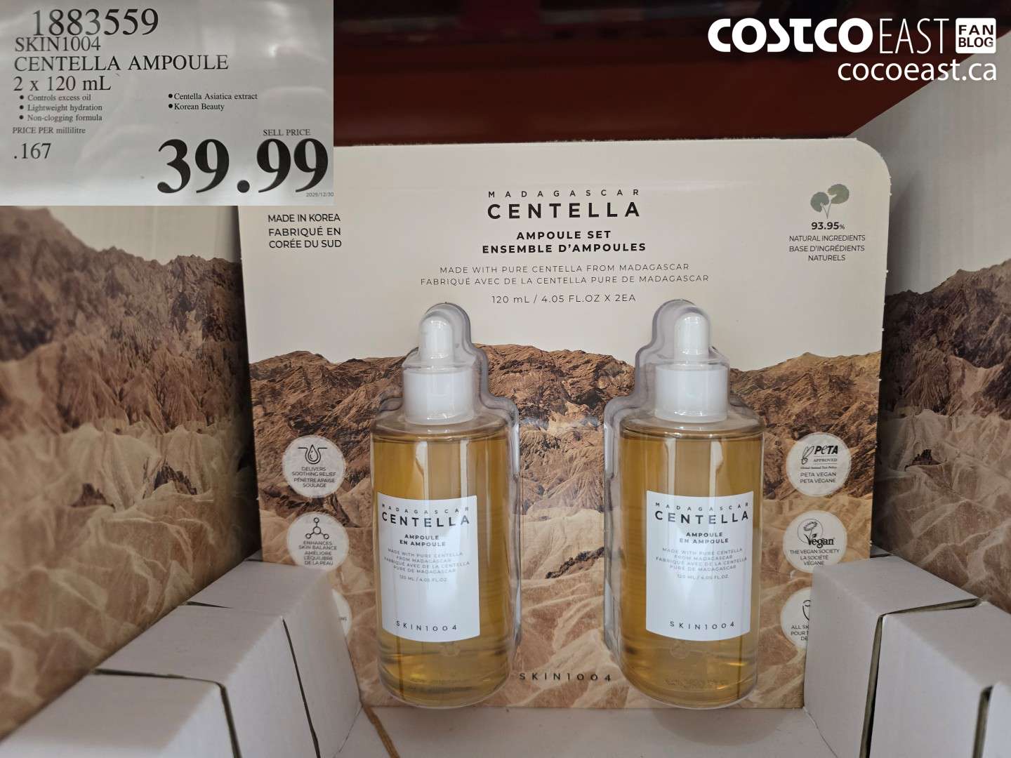 1883559 SKIN 1004 CENTELLA AMPOULE 2 x 120 mL $39.99