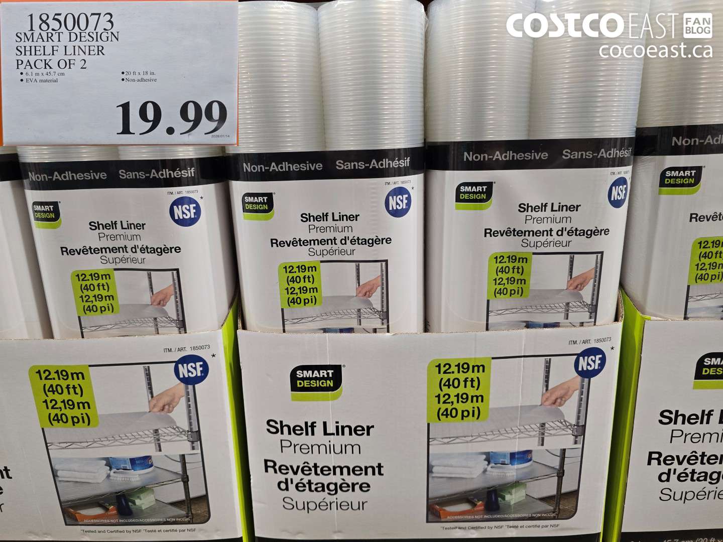 1850073 SMART DESIGN SHELF LINER PACK OF 2 $19.99