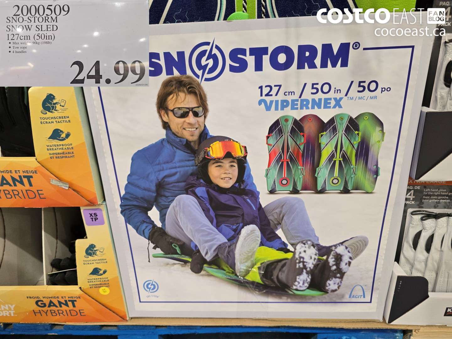 2000509 SNO-STORM SNOW SLED 127CM (50IN) $24.99