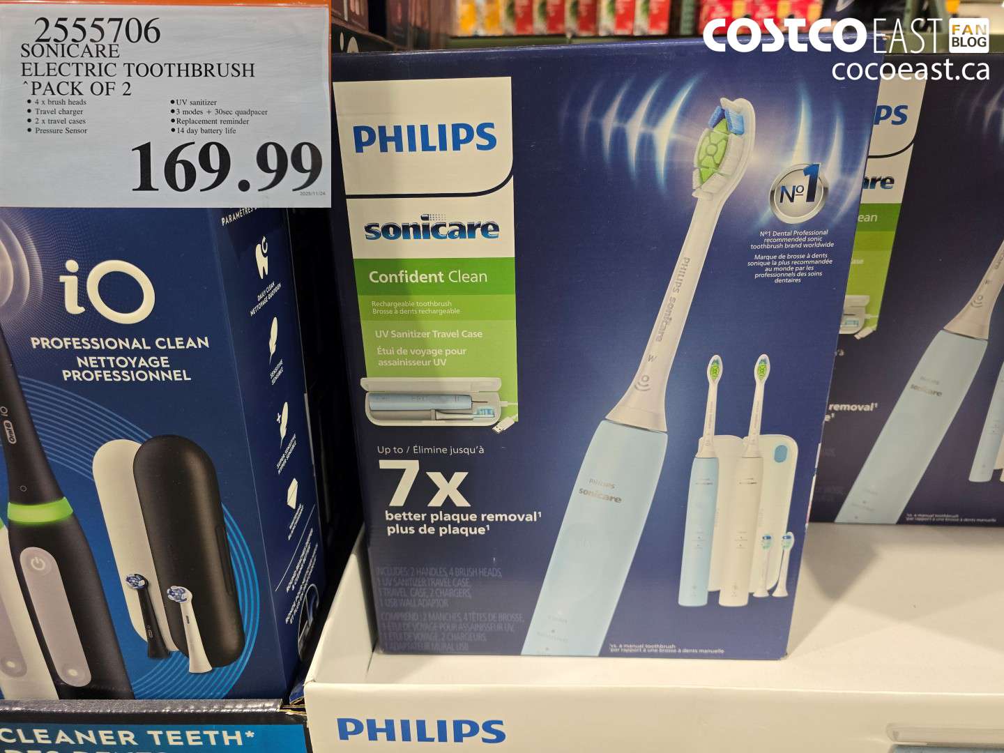 2555706 SONICARE ELECTRIC TOOTHBRUSH PACK OF 2 $169.99