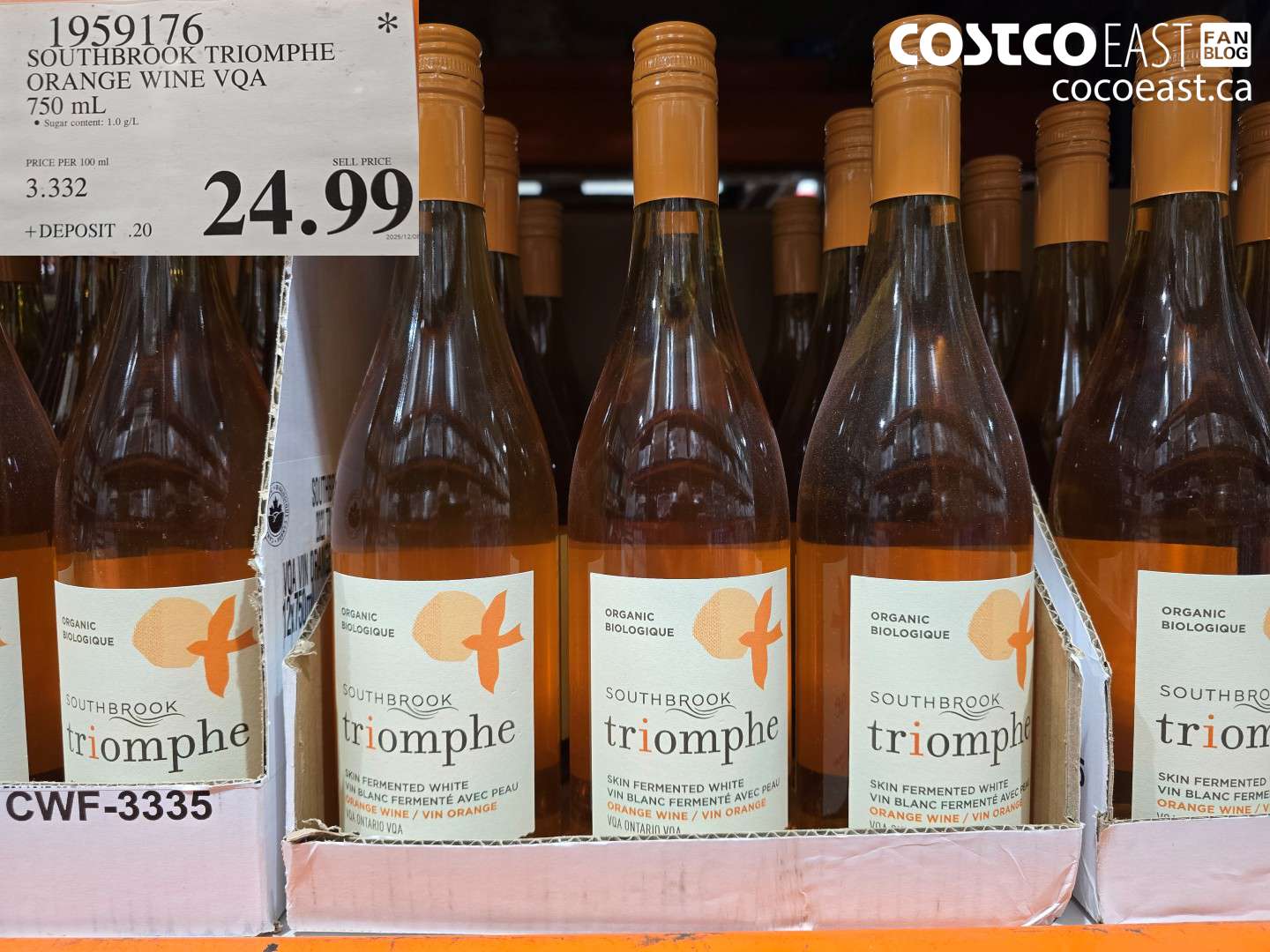 1959176 SOUTHBROOK TRIOMPHE ORANGE WINE VQA 750 mL $24.99