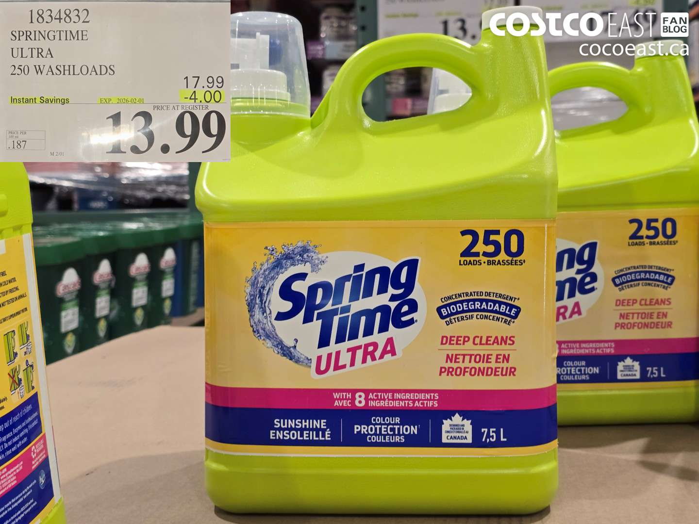 1834832 SPRINGTIME ULTRA 250 WASHLOADS ($4.00 INSTANT SAVINGS EXPIRES ON 2026-02-01) $13.99