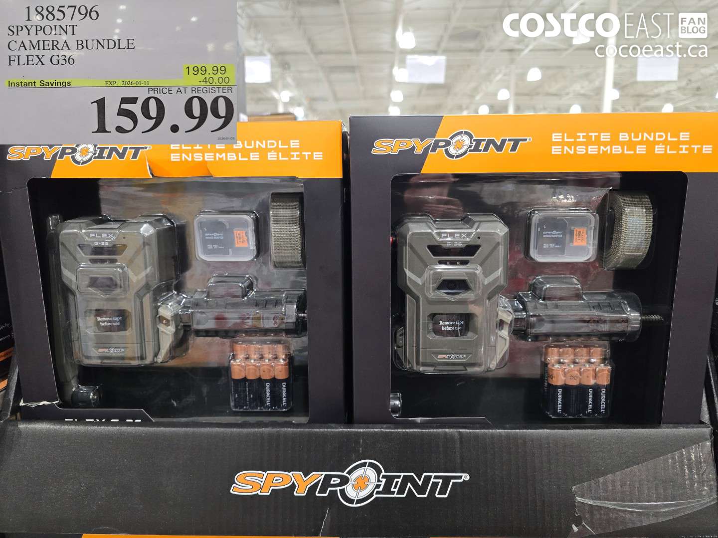 1885796 SPYPOINT CAMERA BUNDLE FLEX G36 ($40.00 INSTANT SAVINGS EXPIRES ON 2026-01-11) $159.99