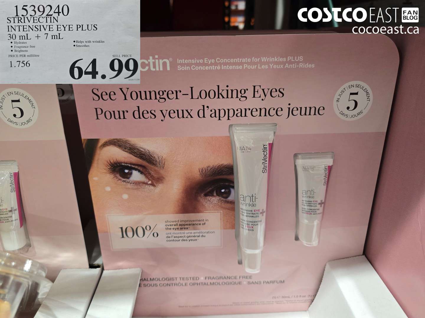1539240 STRIVECTIN INTENSIVE EYE PLUS 30 mL + 7 mL $64.99