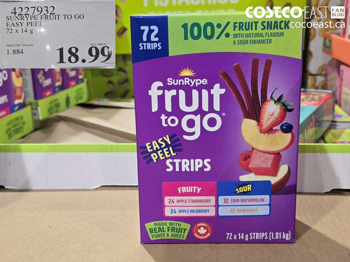 4227932 SUNRYPE FRUIT TO GO EASY PEEL 72 X 14 G $18.99