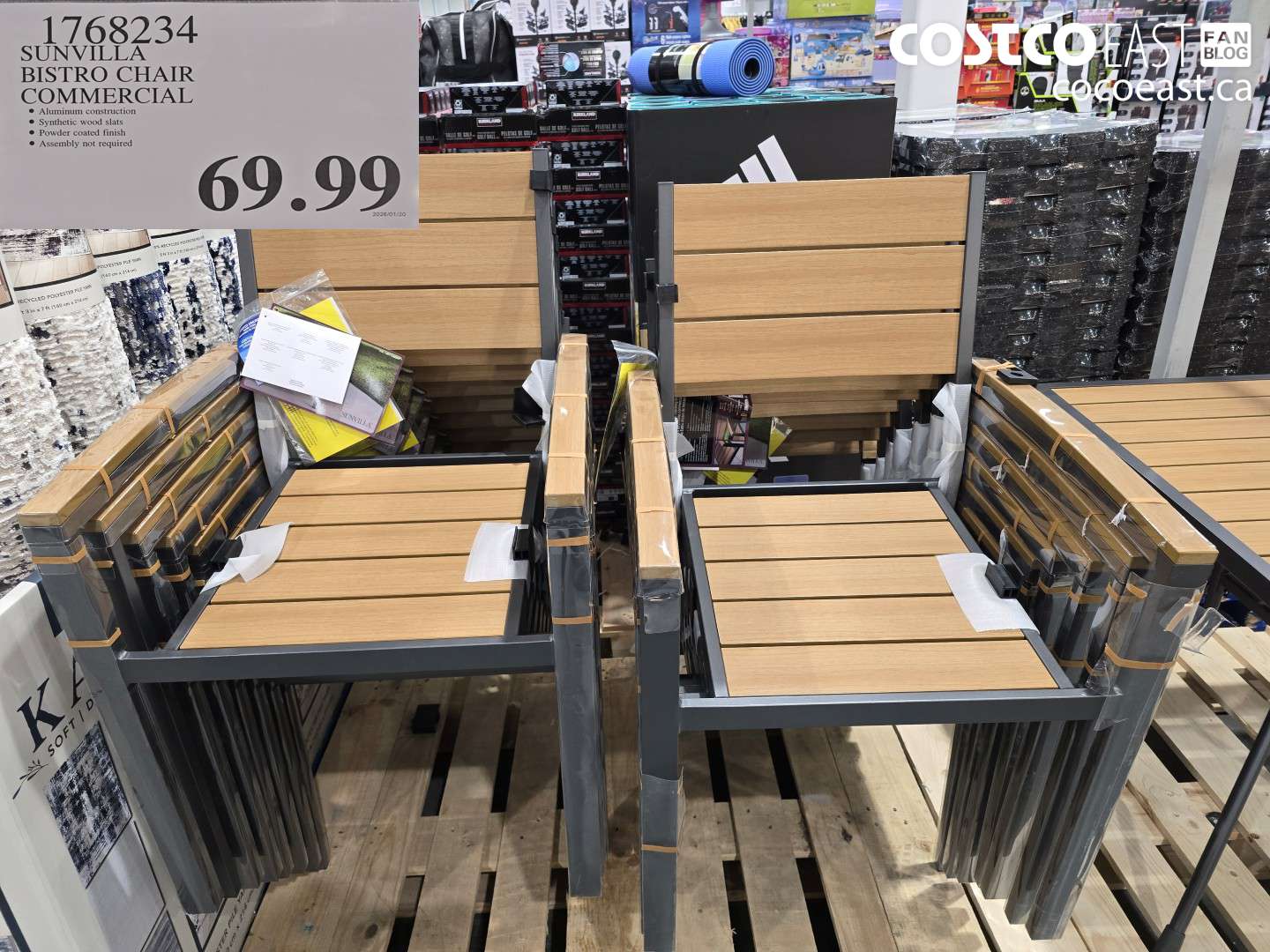 1768234 SUNVILLA BISTRO CHAIR COMMERCIAL $69.99