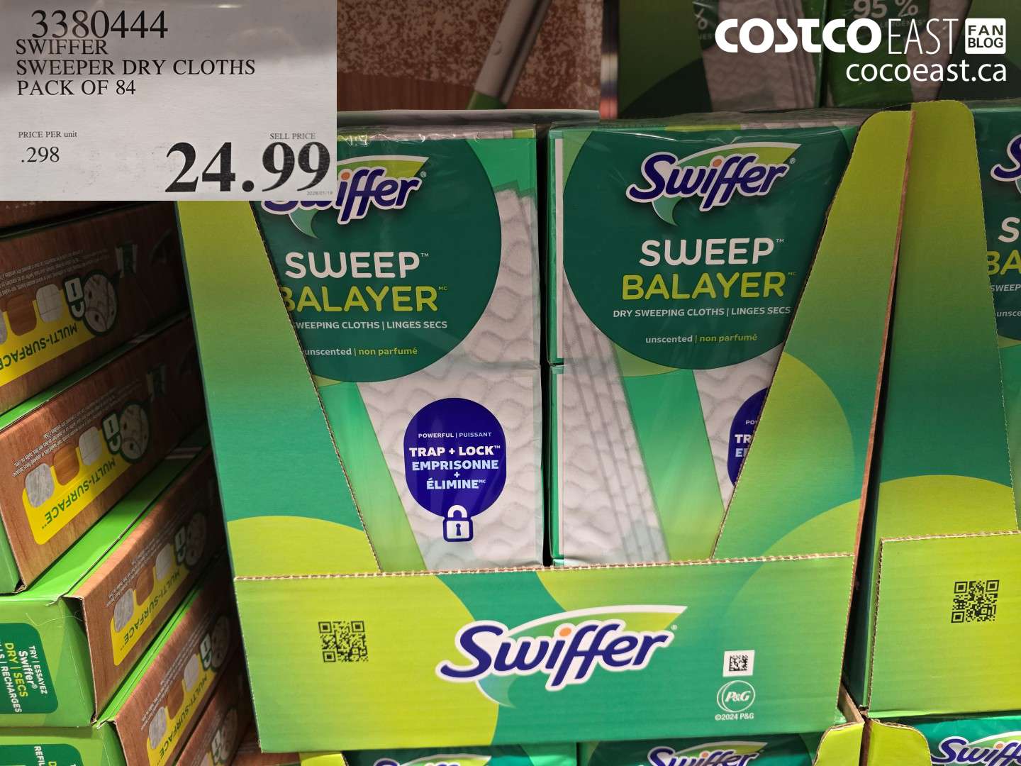 3380444 SWIFFER SWEEPER DRY CLOTHS PACK OF 84 $24.99