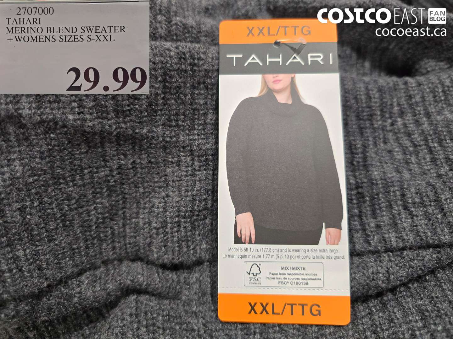 2707000 TAHARI MERINO BLEND SWEATER + WOMENS SIZES S-XXL $29.99