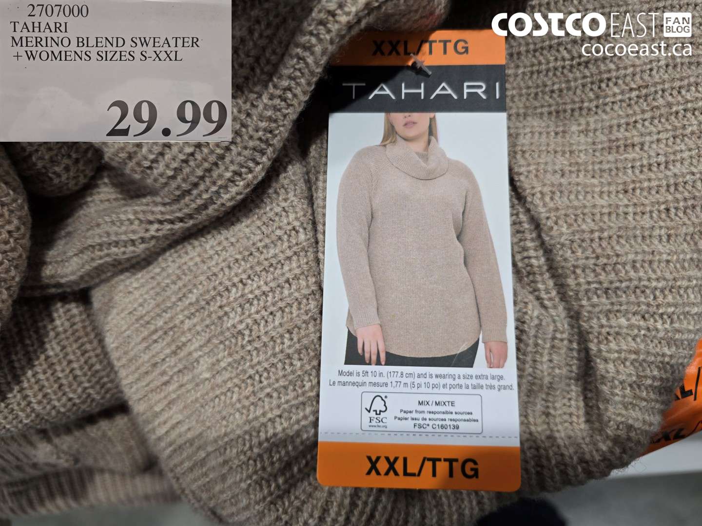 2707000 TAHARI MERINO BLEND SWEATER + WOMENS SIZES S-XXL $29.99