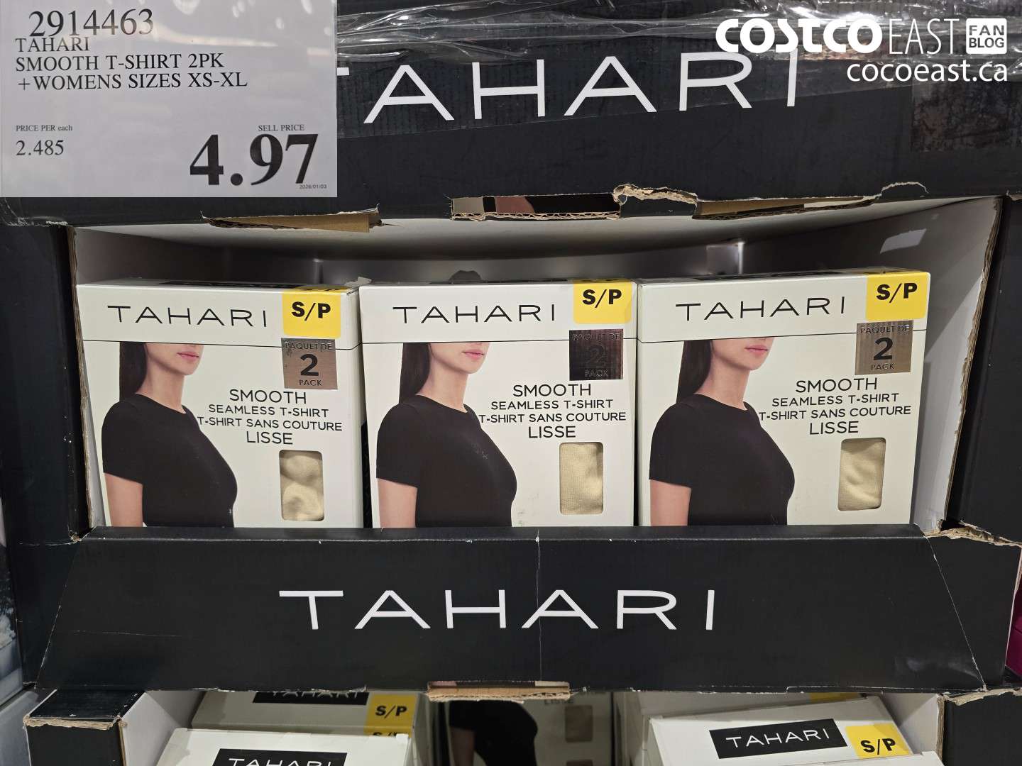 2914463 TAHARI SMOOTH T-SHIRT 2PK +WOMENS SIZES XS-XL $4.97