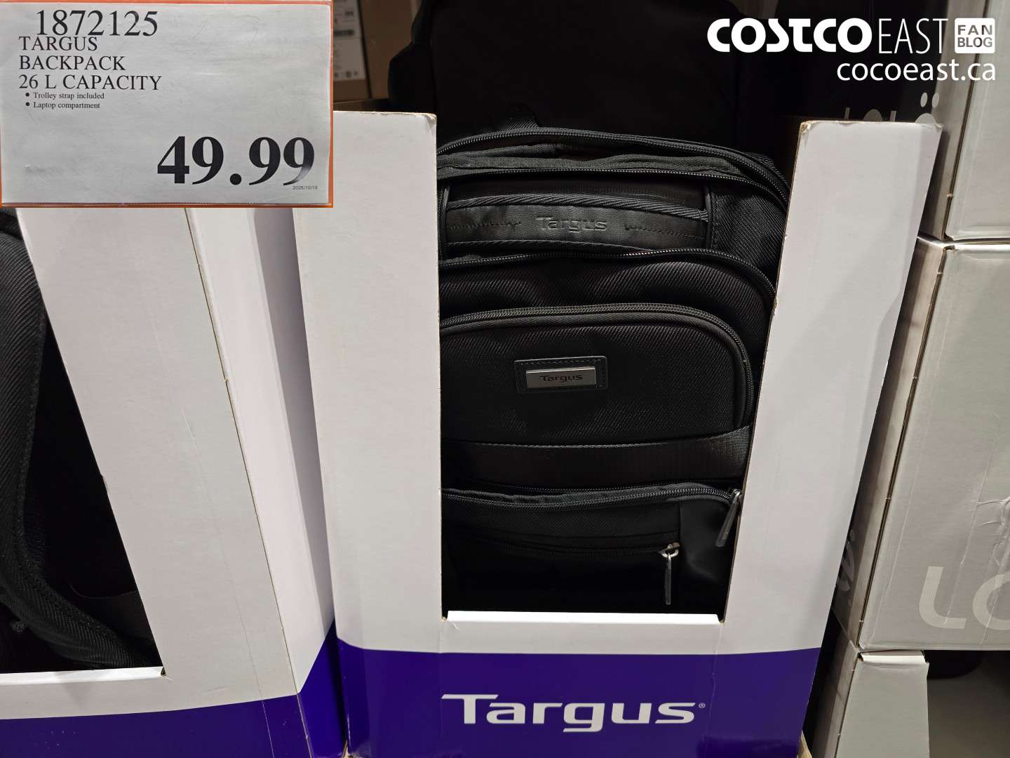 1872125 TARGUS BACKPACK 26 L CAPACITY $49.99