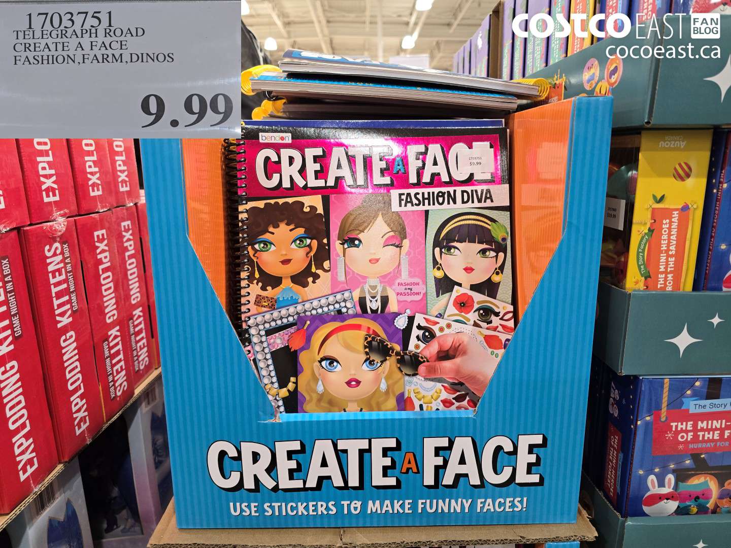 1703751 TELEGRAPH PAD CREATE A FACE FASHION, FARM, DINOS $9.99