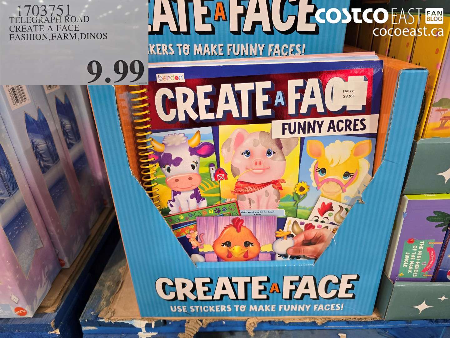 1703751 TELEGRAPH PAD CREATE A FACE FASHION, FARM, DINOS $9.99