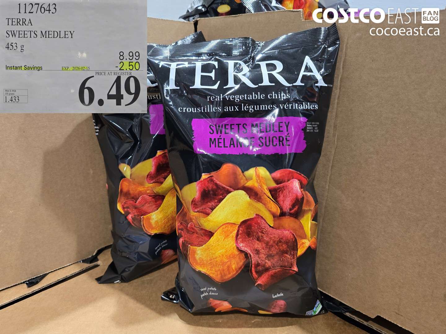 1127643 TERRA SWEETS MEDLEY 453 G ($2.50 INSTANT SAVINGS EXPIRES ON 2026-02-15) $6.49