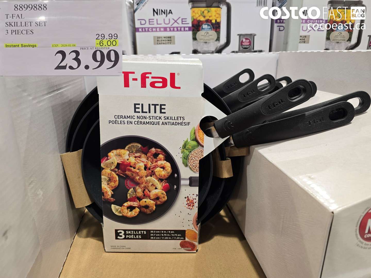 8899888 T-FAL SKILLET SET 3 PIECES ($6.00 INSTANT SAVINGS EXPIRES ON 2026-01-04) $23.99