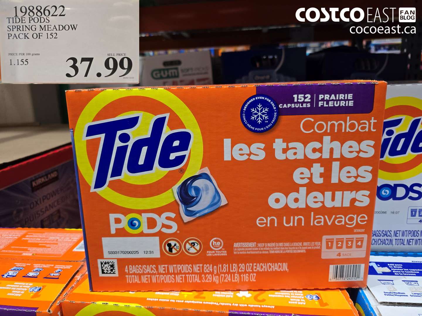 1988622 TIDE PODS SPRING MEADOW PACK OF 152 $37.99