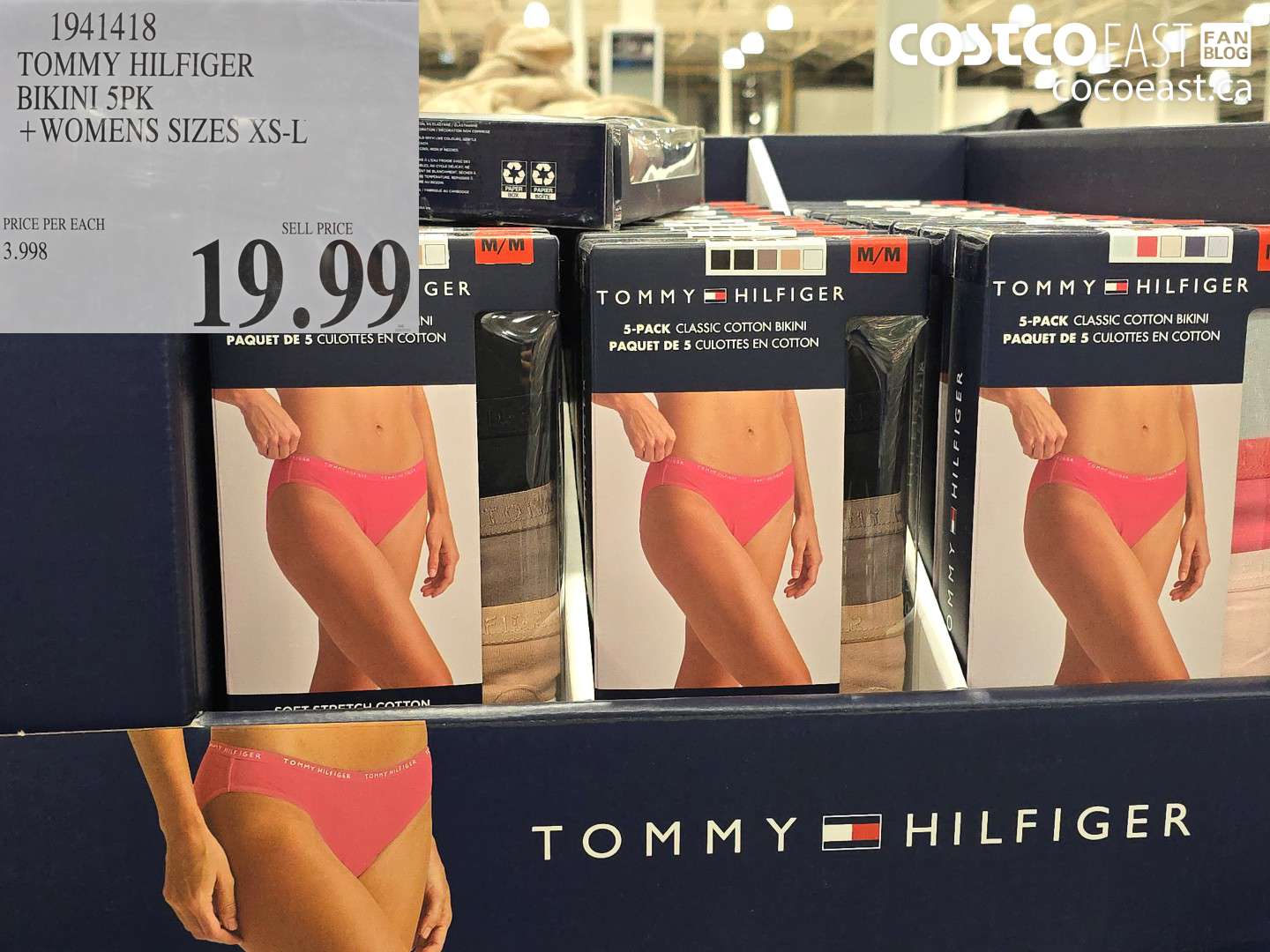1941418 TOMMY HILFIGER BIKINI 5PK +WOMENS SIZES XS-L $19.99