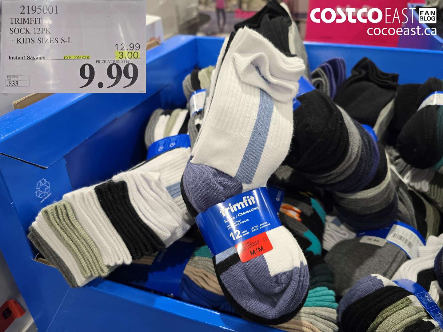 2195001 TRIMFIT KIDS SOCK 12PK SIZES S-L ($3.00 INSTANT SAVINGS EXPIRES ON 2026-02-01) $9.99