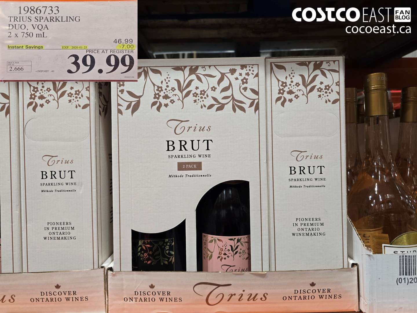 1986733 TRIUS SPARKLING DUO, VQA 2 X 750 ML ($7.00 INSTANT SAVINGS EXPIRES ON 2026-01-25) $39.99