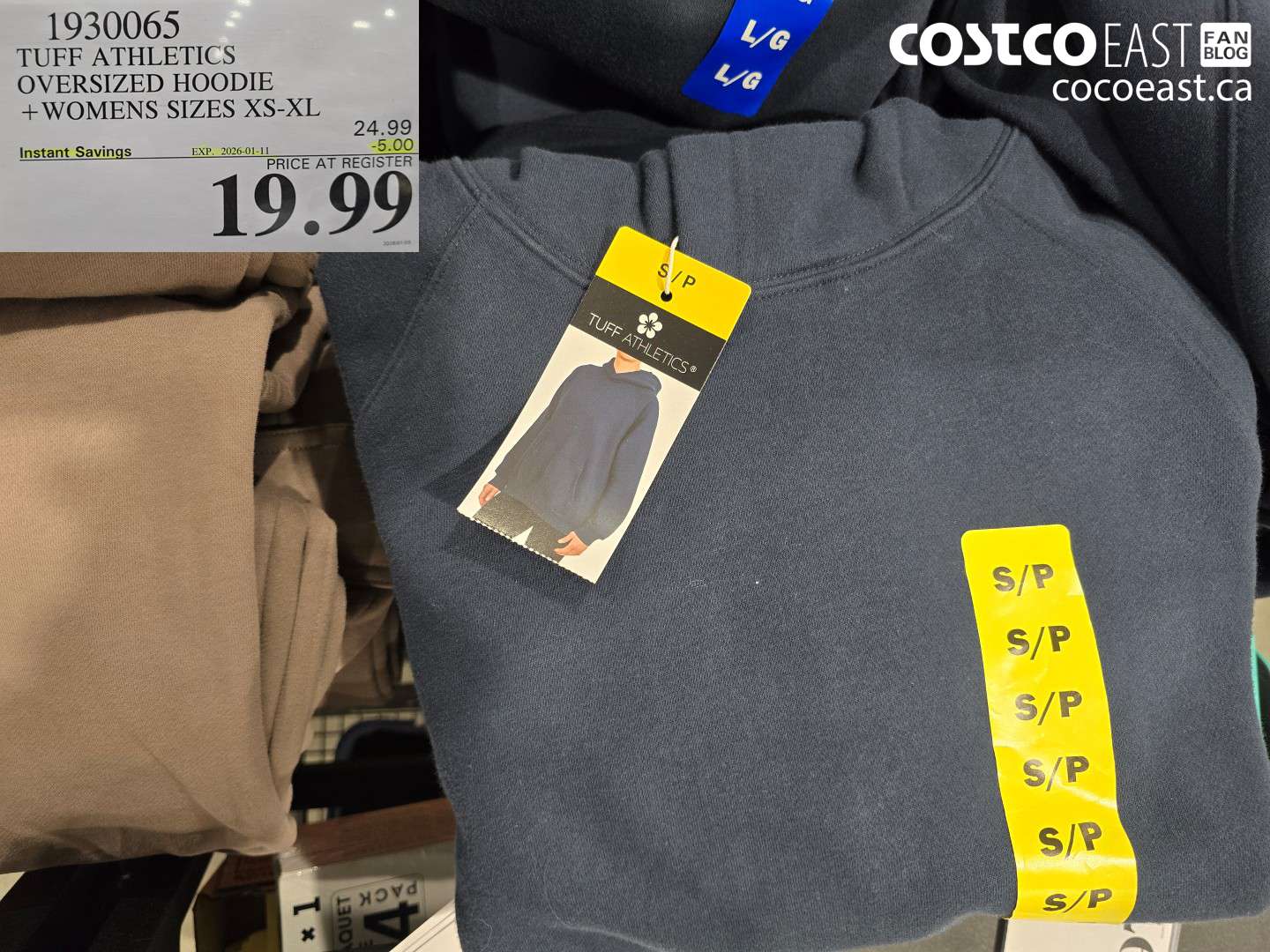 1930065 TUFF ATHLETICS OVERSIZED HOODIE +WOMENS SIZES XS-XL ($5.00 INSTANT SAVINGS EXPIRES ON 2026-01-11) $19.99