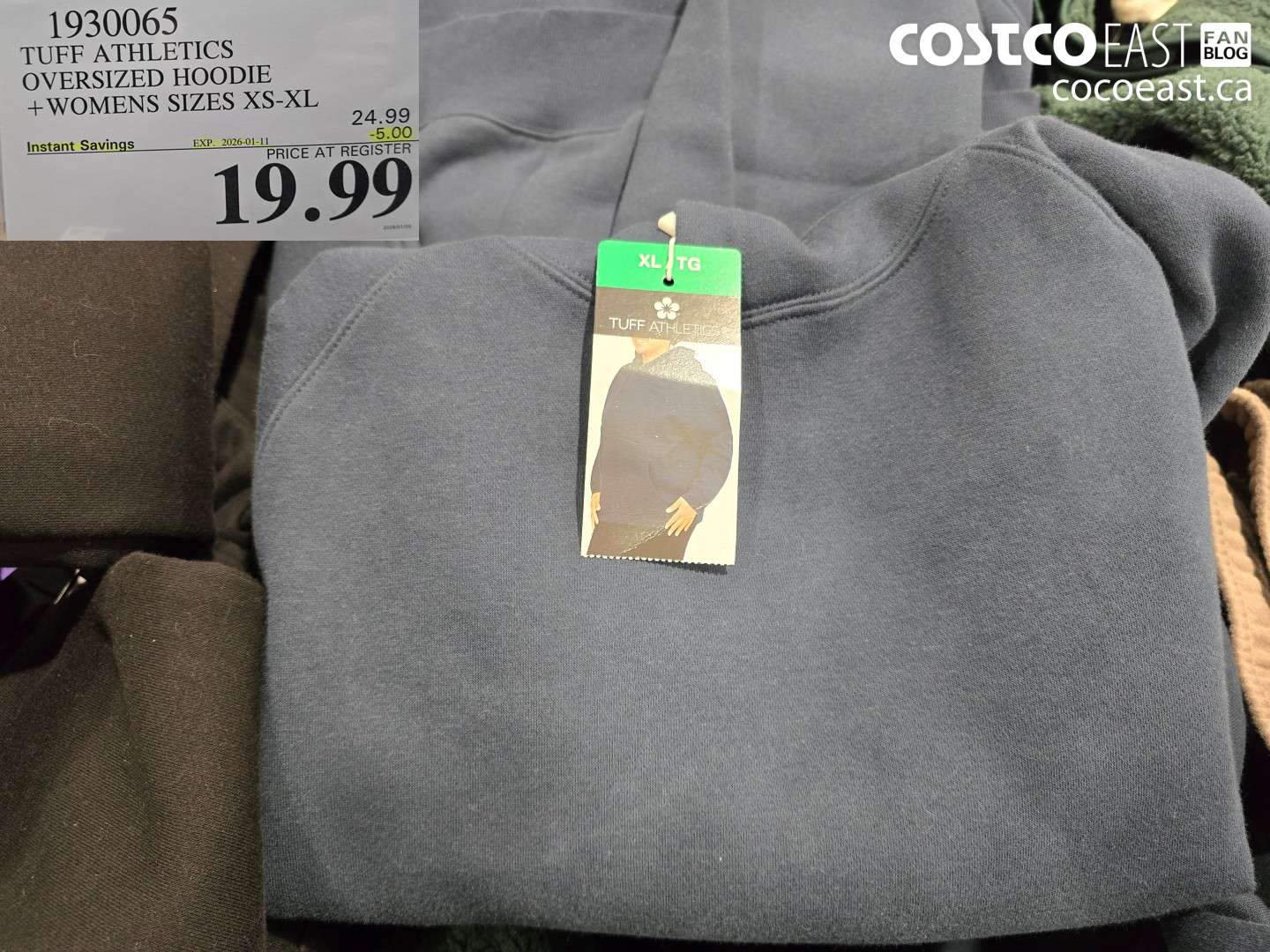 1930065 TUFF ATHLETICS OVERSIZED HOODIE +WOMENS SIZES XS-XL ($5.00 INSTANT SAVINGS EXPIRES ON 2026-01-11) $19.99