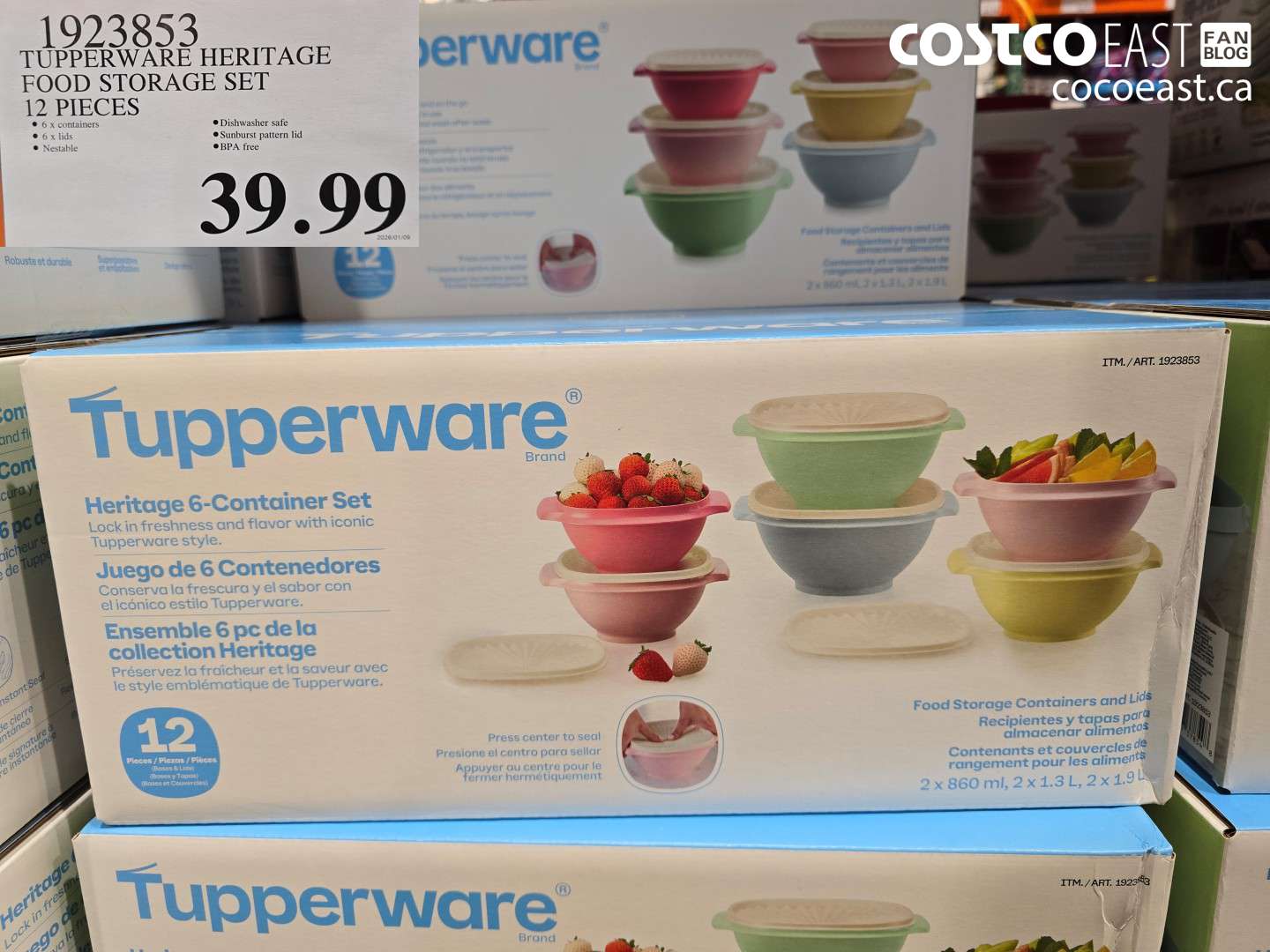 1923853 TUPPERWARE HERITAGE SET 12 PIECES $39.99