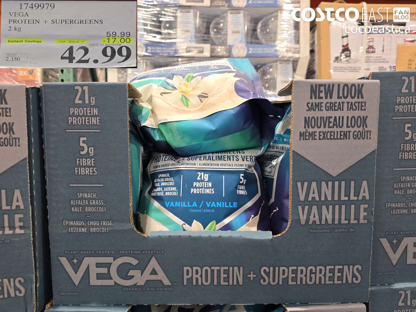 1749979 VEGA PROTEIN + SUPERGREENS 2 KG ($17.00 INSTANT SAVINGS EXPIRES ON 2026-02-15) $42.99