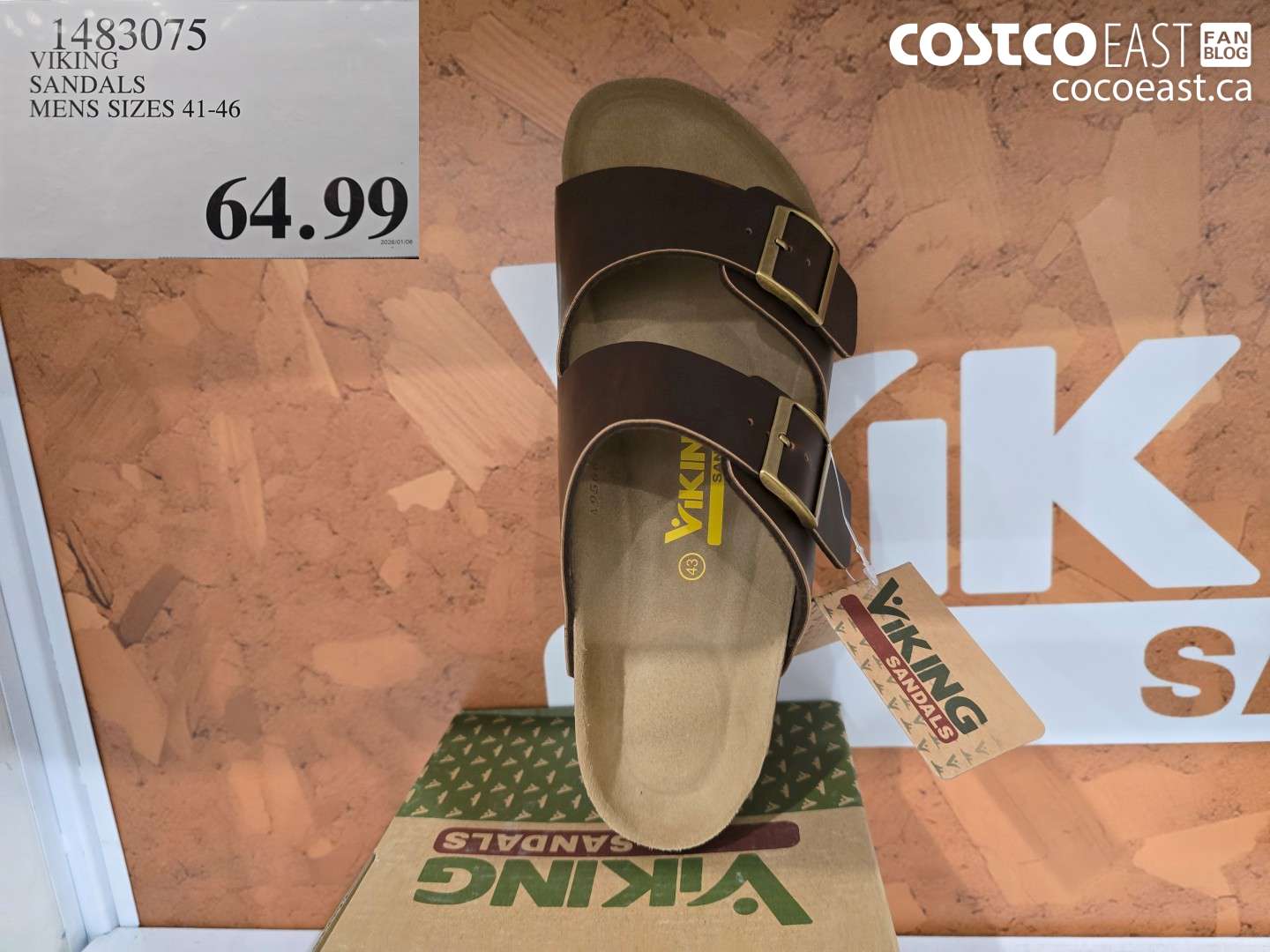 1483075 VIKING SANDALS MENS SIZES 41-46 $64.99