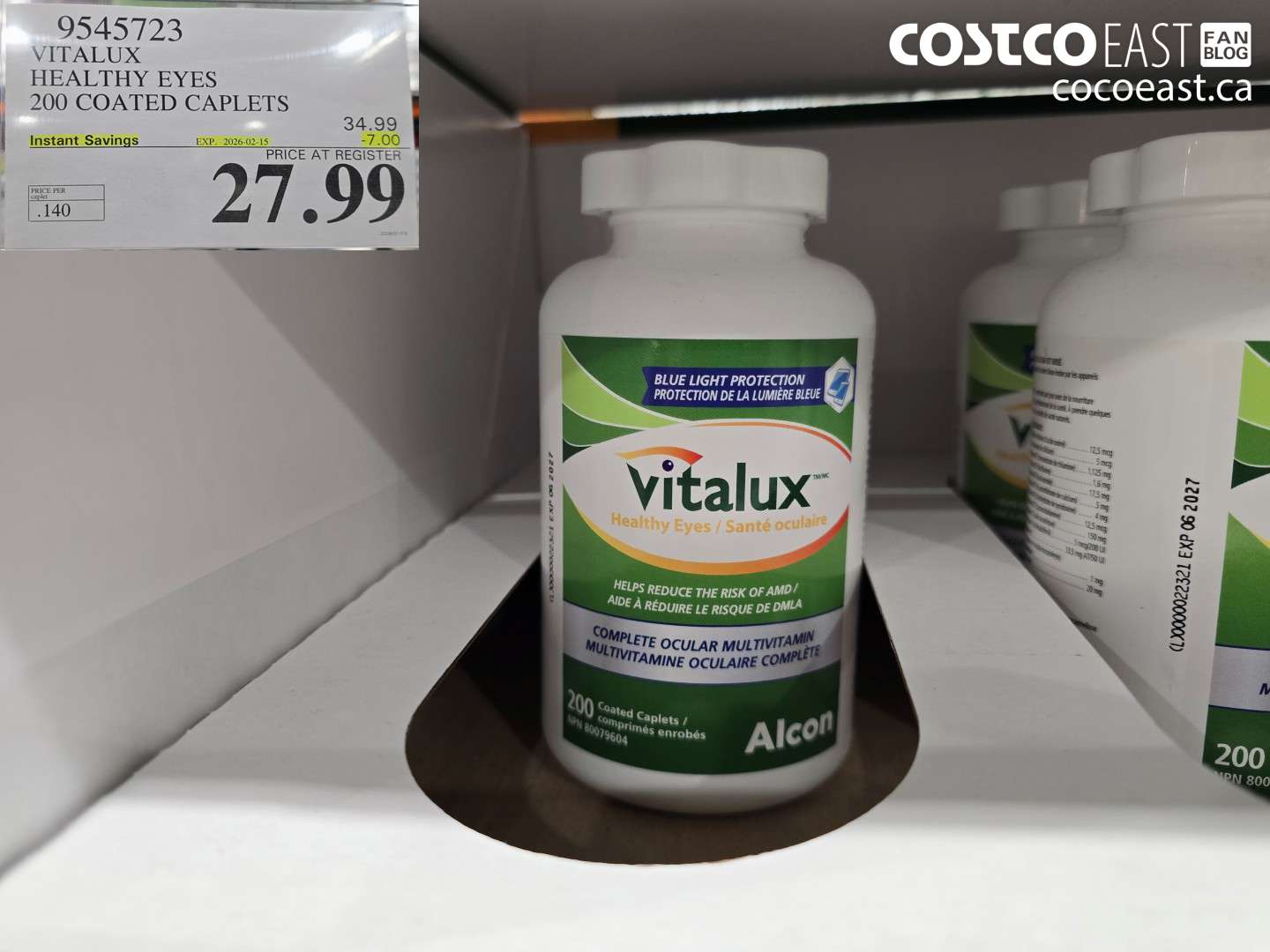 9545723 VITALUX HEALTHY EYES 200 COATED CAPLETS ($7.00 INSTANT SAVINGS EXPIRES ON 2026-02-15) $27.99