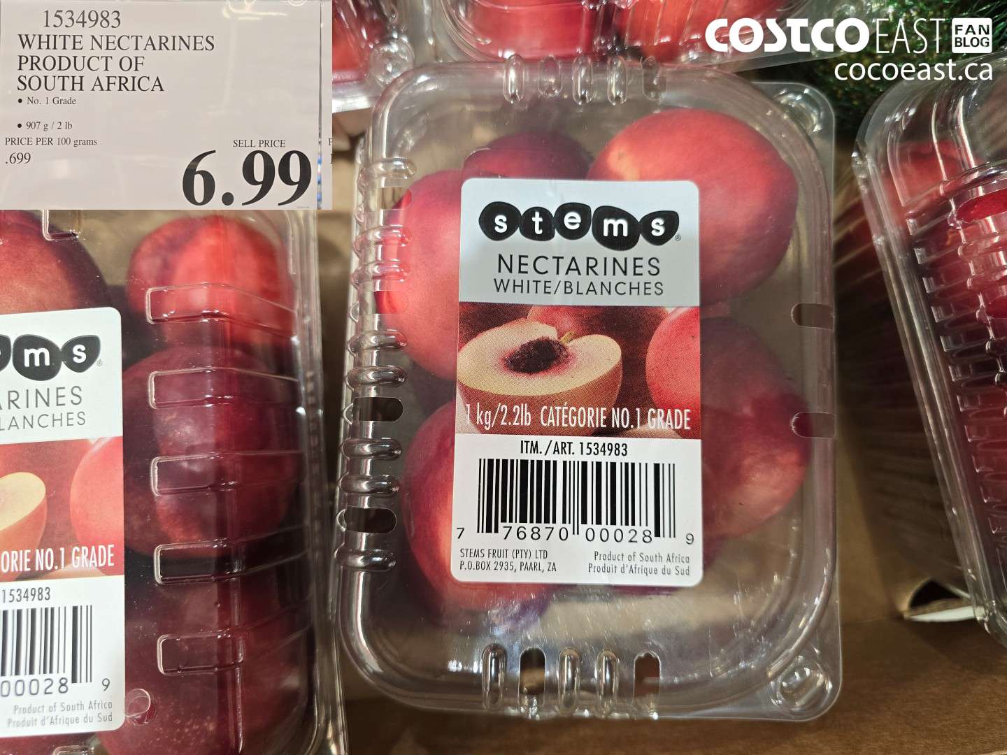 1534983 WHITE NECTARINES PRODUCT OF SOUTH AFRICA $6.99