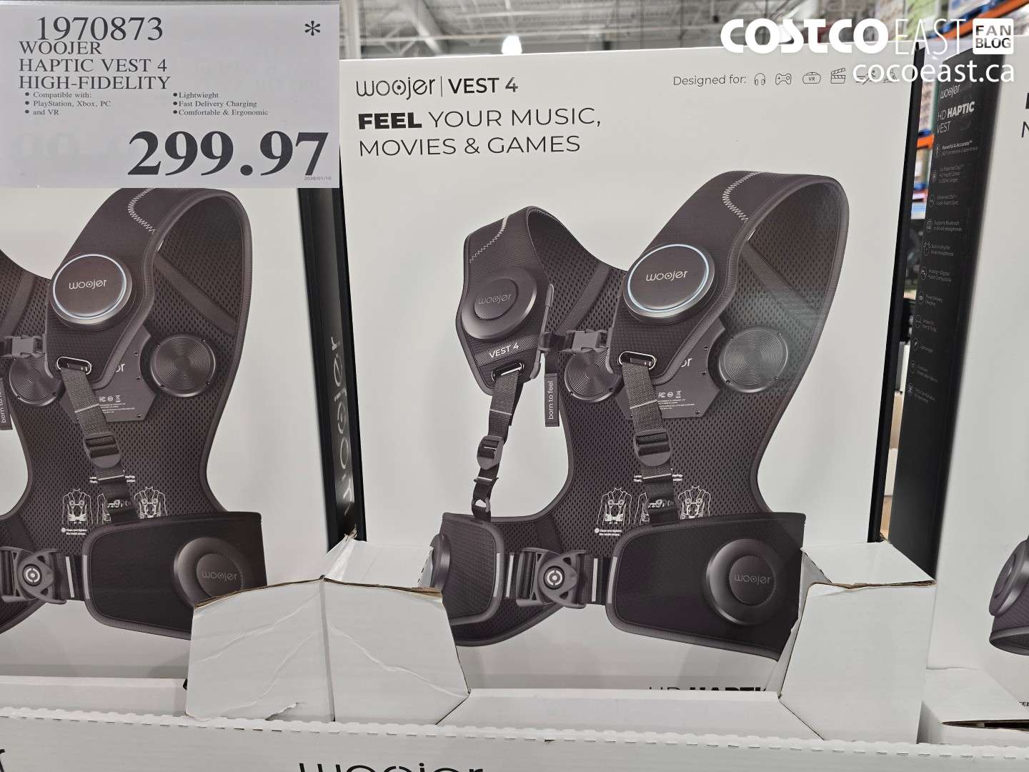 1970873 WOOJER HAPTIC VEST 4 HIGH-FIDELITY $299.97