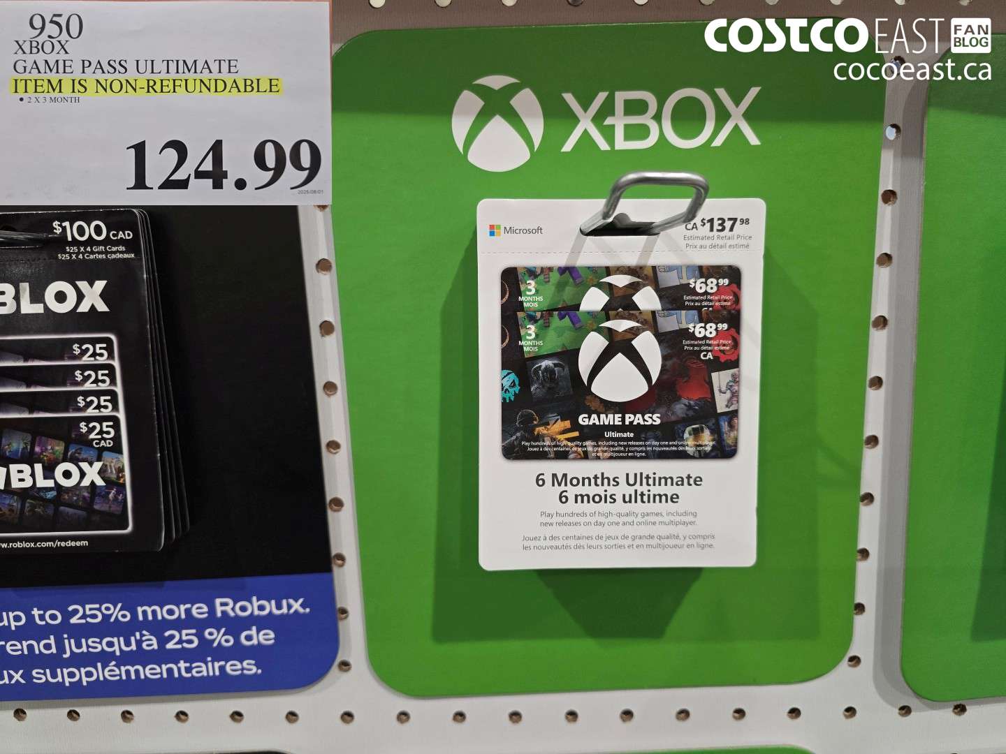 950 XBOX GAME PASS ULTIMATE ITEM IS NON-REFUNDABLE $124.99