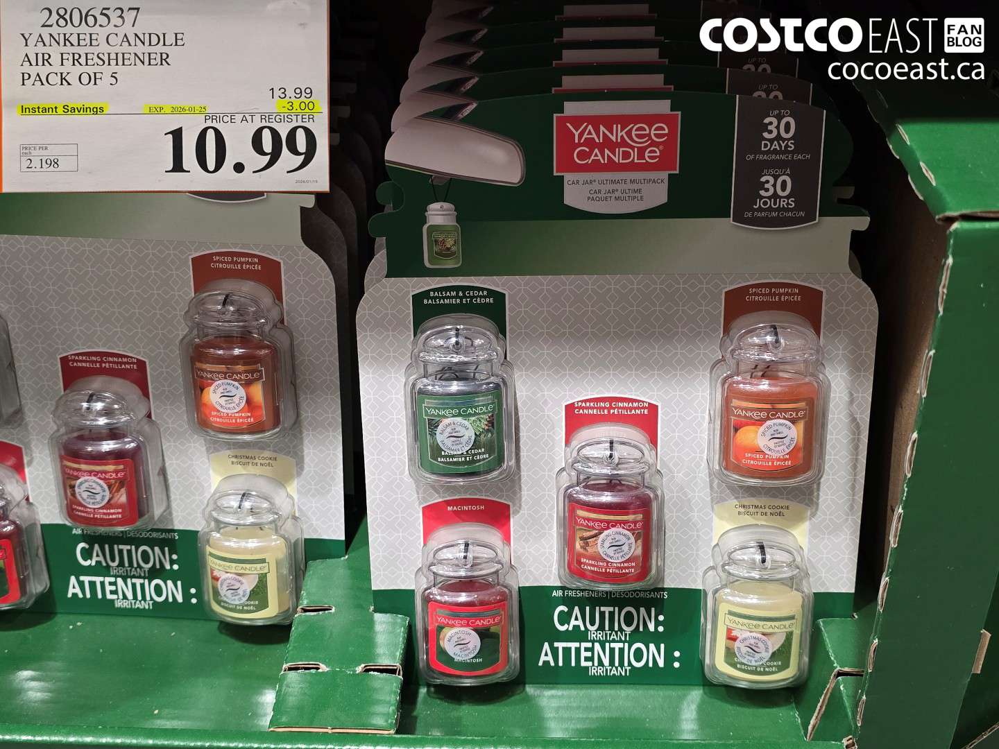 2806537 YANKEE CANDLE AIR FRESHENER PACK OF 5 ($3.00 INSTANT SAVINGS EXPIRES ON 2026-01-25) $10.99