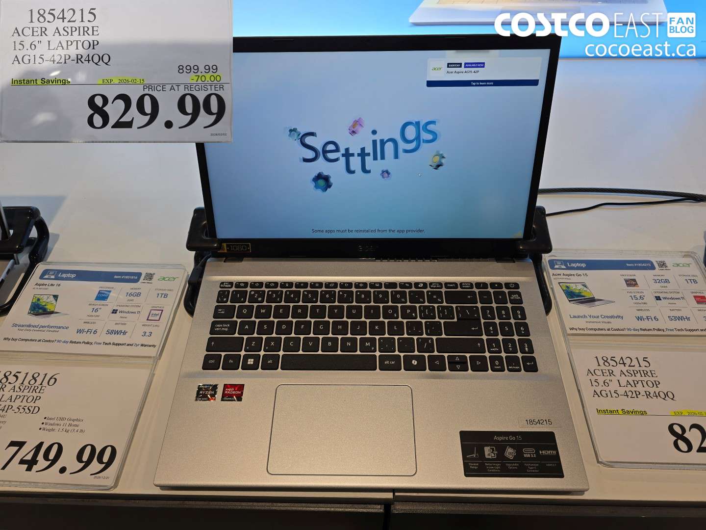 1854215 ACER ASPIRE 15.6