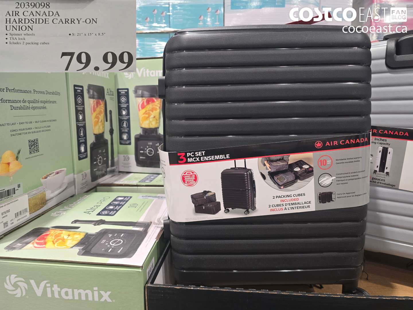 2039098 AIR CANADA HARDSIDE CARRY-ON UNION $79.99